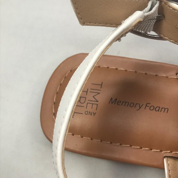 Time And Tru Women's Size 9 White Whip Stitch Thong Sandal New With Tags - Picture 5 of 11